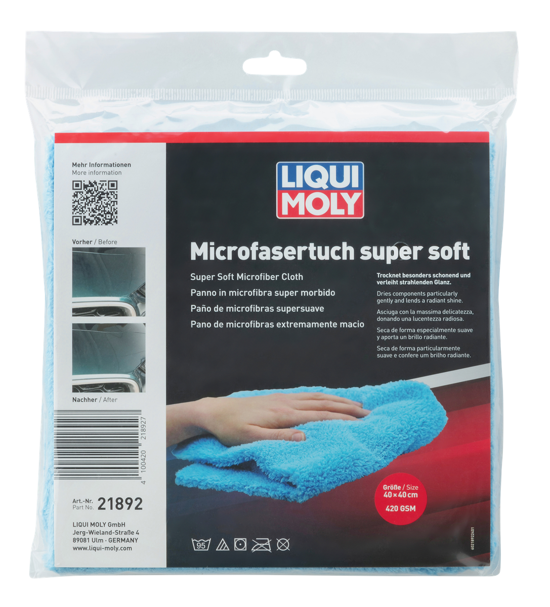 Microfasertuch super soft, 1 Stk, Beutel m. Eurolochung