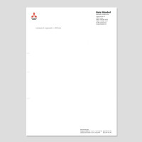 Briefbogen Mitsubishi, 2-farbig, 1000 Stück/Pack