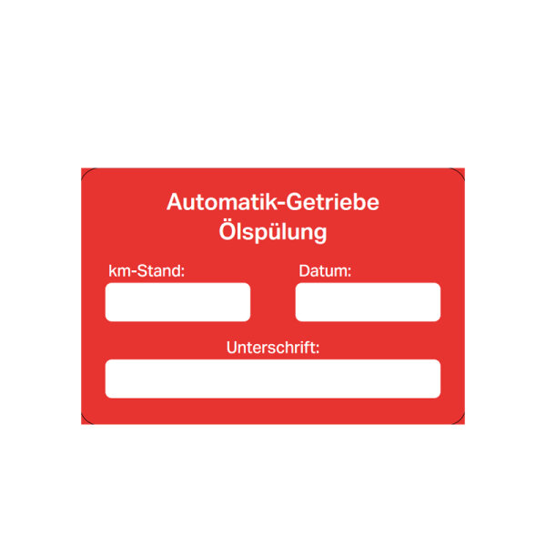 Kundendienst-Spezial-Etiketten, 250 Stück/Pack Automatik-Getriebe Ölspülung, regelmäßig im Abo