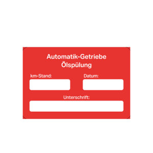 Kundendienst-Spezial-Etiketten, 250 Stück/Pack Automatik-Getriebe Ölspülung, regelmäßig im Abo