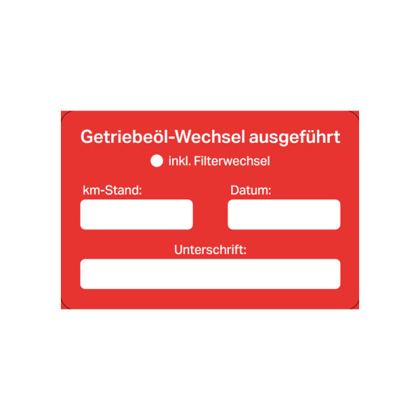 Kundendienst-Spezial-Etiketten, 250 Stück/Pack Getriebeöl-Wechsel