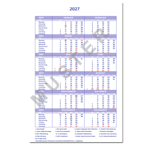 Werkstatt-Terminkalender 2027