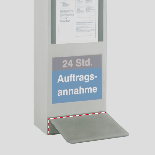 Schreibplatte für Annahmebox silbergrau
